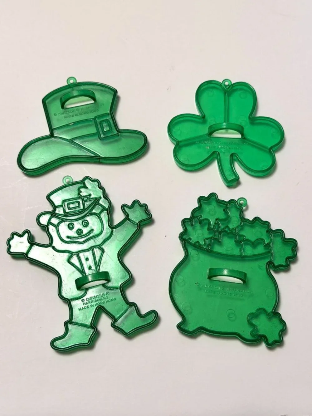 Vintage 1980s Amscan St. Patrick’s Day Cookie Cutters Leprechaun Gold Shamrock